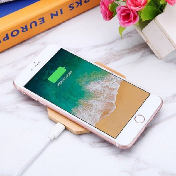 Creative Fashionable Bamboo Wood Wireless Charger Hexagon Chargers & Cradles