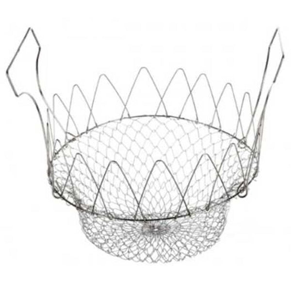 Creative Foldable Stainless Fried Basket For Kitchen Silver Fryers