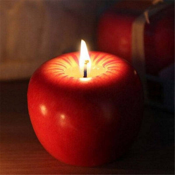 Creative Gift Simulation Artificial Apple Shape Candles Wedding Party Decoartion Red Seasonal Decorations