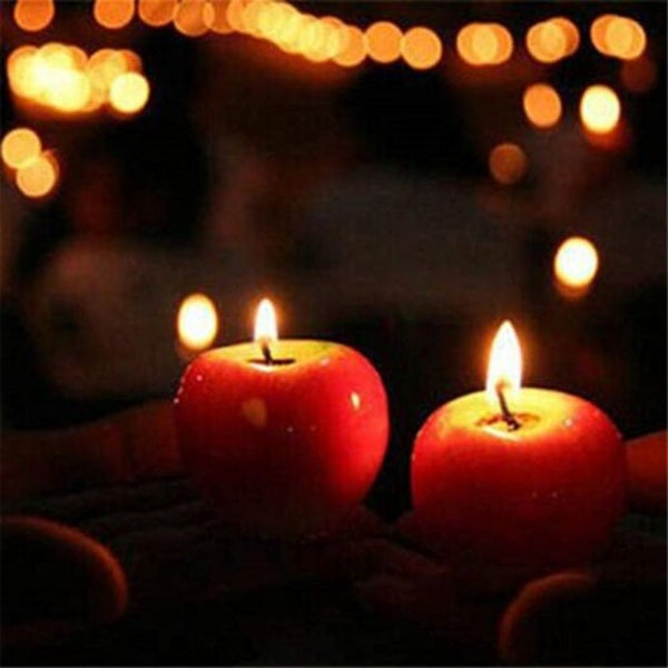 Creative Gift Simulation Artificial Apple Shape Candles Wedding Party Decoartion Red Seasonal Decorations