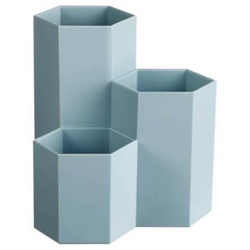 Creative Hexagon Stationery And Cosmetic Storage Box Powder Blue 111112Cm Storage Boxes