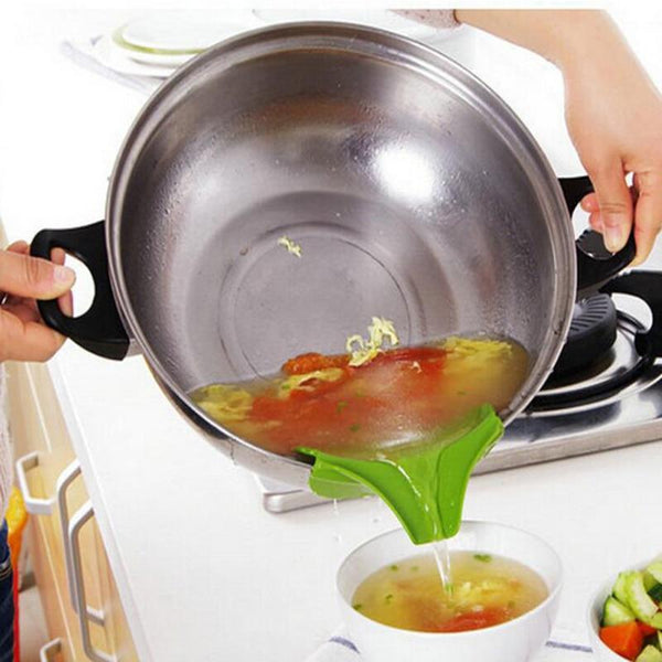 Silicone Funnel Saucepan Pourer Creative Kitchen Accessories Utensils Funnels