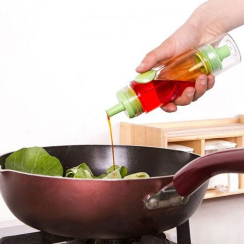 Creative Kitchen Quantitative Oil Bottle Pot Soy Sauce Leak Proof Green