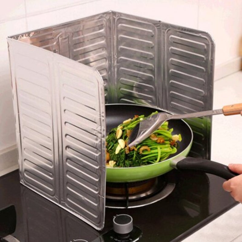 Creative Kitchen Supplies Cooking Insulation Anti Splash Hot Baffle Oil Plate Silver Kitchen Splashbacks