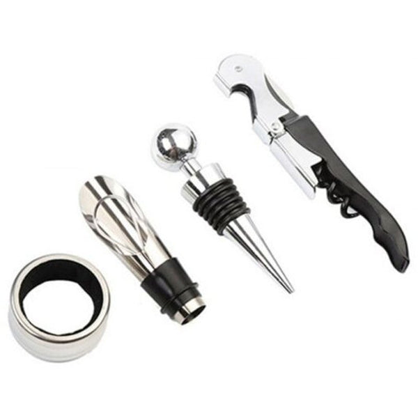 Creative Red Wine Bottleopener Set Silver Corkscrews & Bottle Openers