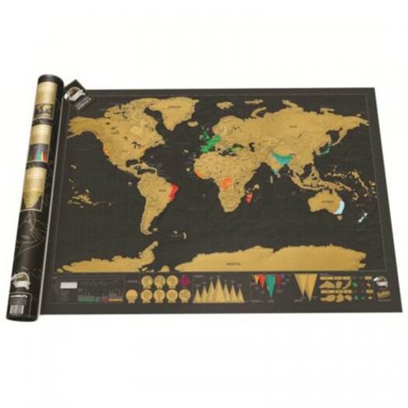 Creative Scratch Off World Map Poster For Travelers Black Maps & Atlases