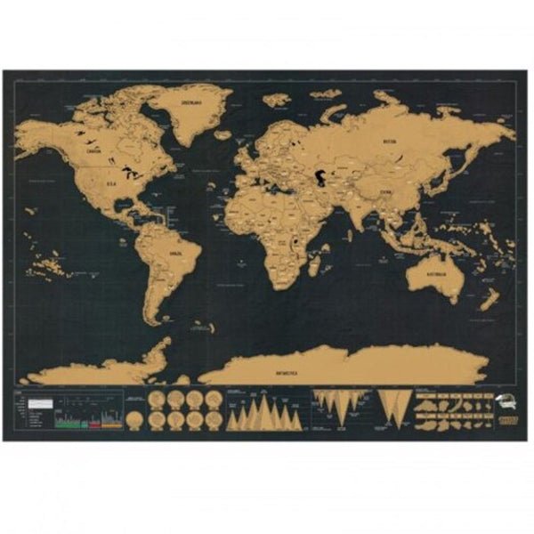 Creative Scratch Off World Map Poster For Travelers Black Maps & Atlases