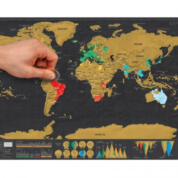 Creative Scratch Off World Map Poster For Travelers Black Maps & Atlases
