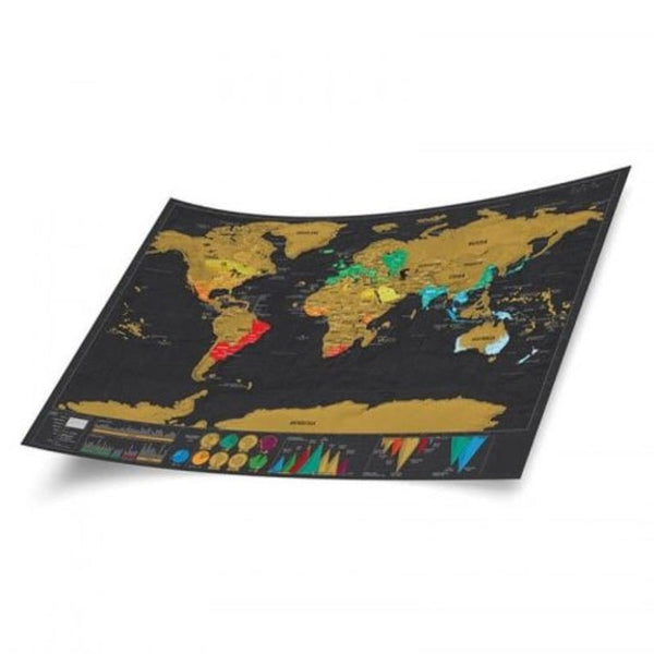 Creative Scratch Off World Map Poster For Travelers Black