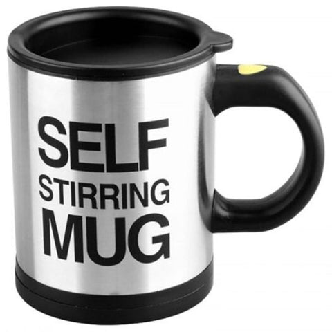 Creative Self Coffee Stirring Mug Convenient Electric Water Glass Black
