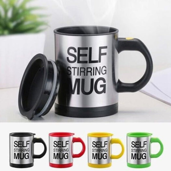 Creative Self Coffee Stirring Mug Convenient Electric Water Glass Black Mugs
