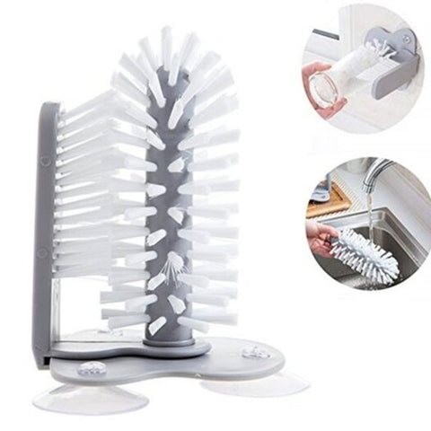 Creative Suction Wall Lazy Cup Brush Light Gray
