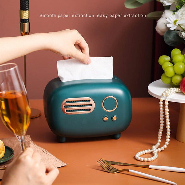 Creative Tissue Box Dispenser Remote Control Coffee Table Paper Storage