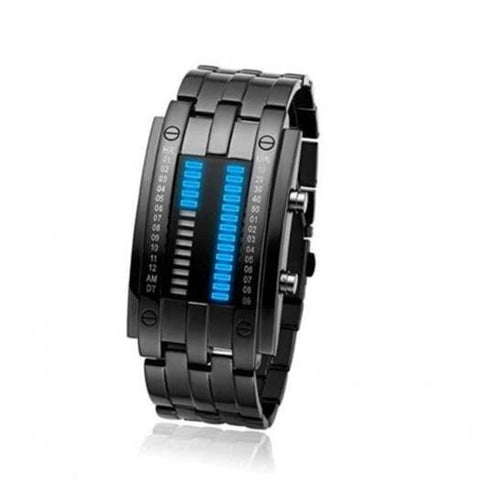 Creative Watches Led Fashion Wristwatches Lovers Couple Digital Waterproof Clock For Men Women Black