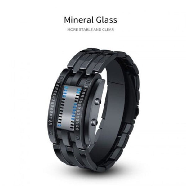 Veile Studios Creative Watches Led Fashion Wristwatches Lovers Couple Digital Waterproof Clock For Men Women Black Wristwatch Bands