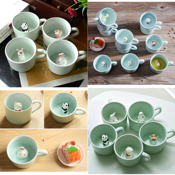 Creative 3D Cartoon Animal Ceramic Novelty Mug Mugs
