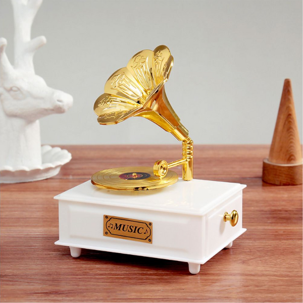 Creative Ancient Phonograph Music Box Brown