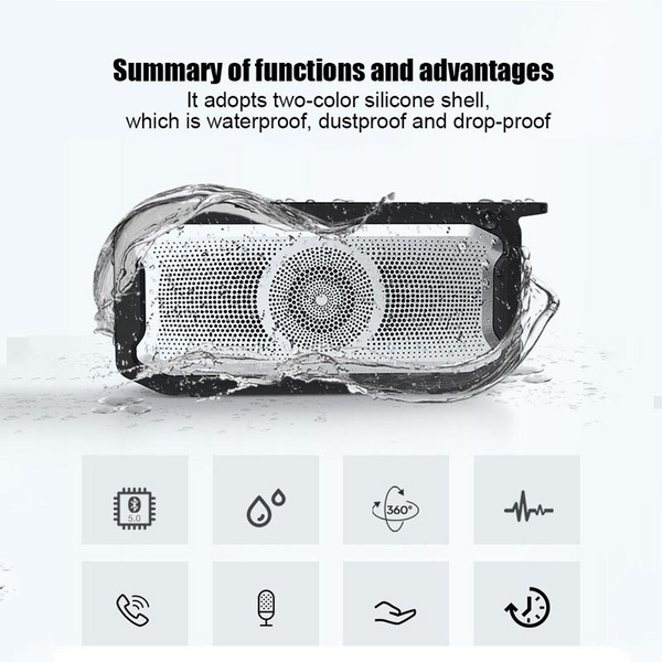 Wireless Bluetooth 5.0 Ipx7 Waterproof Subwoofer Outdoor Audio Audio Docks & Mini Speakers