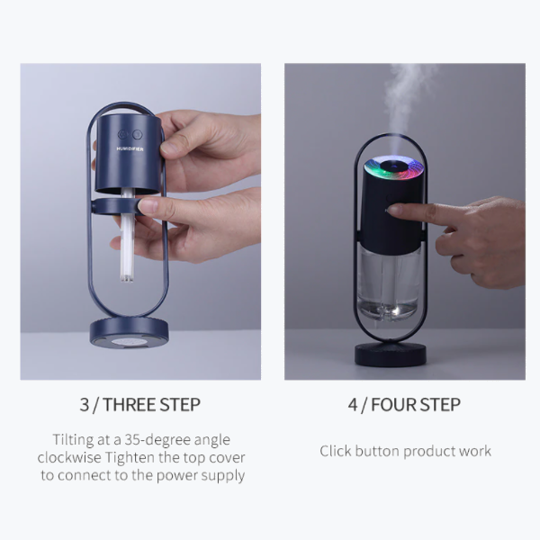 Portable Usb Colourful Light Humidifier Negative Ion Sprayer