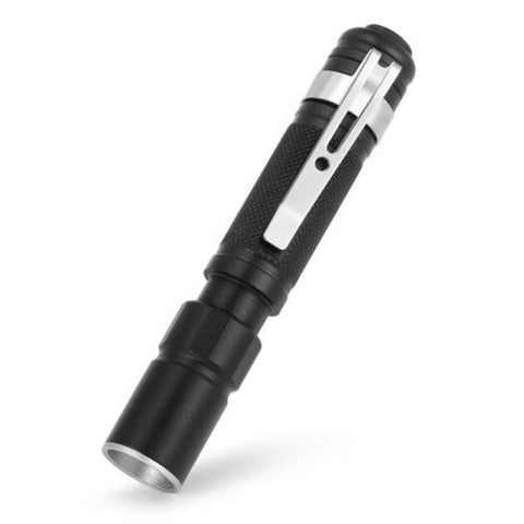 Cree Q5 Xpe Pen Clip Flashlight Black