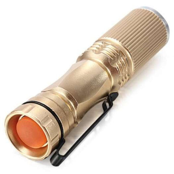 Cree Xpe Q5 600Lm Zoomable Led Flashlight 1 Aa / 14500 Golden