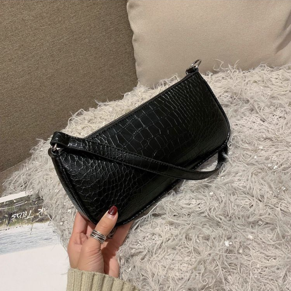 Small Shoulder Bags For Women Crocodile Pu Leather Baguette Womens Handbags Women's Bags & Handbags