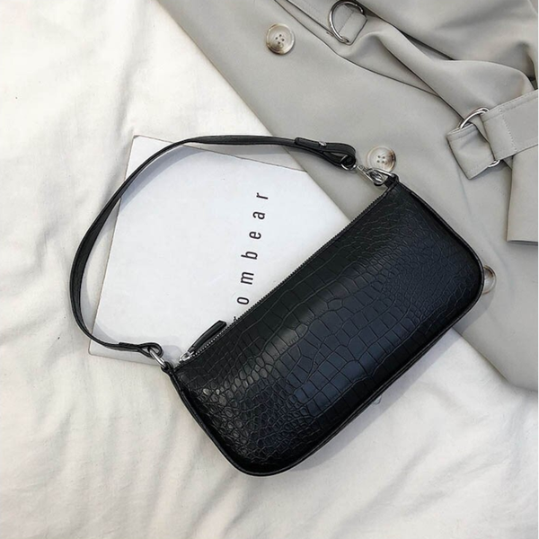 Small Shoulder Bags For Women Crocodile Pu Leather Baguette Womens Handbags Women's Bags & Handbags