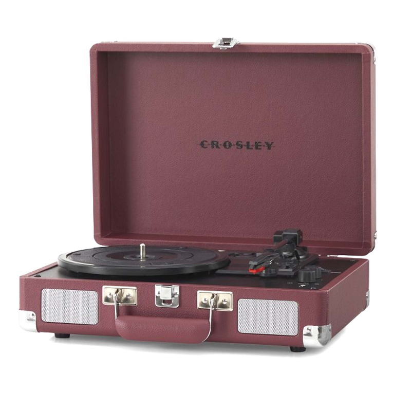 Crosley Cruiser Plus Bluetooth Turntable 3 Speed Burgundy Turntables