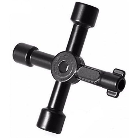 Cross Triangle Key For Train Electrical Elevator Cabinet Valve Black