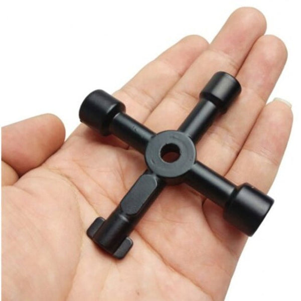 Cross Triangle Key For Train Electrical Elevator Cabinet Valve Black