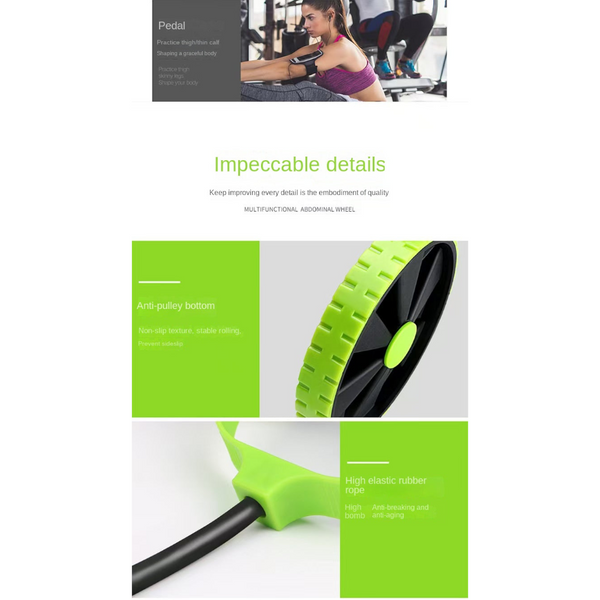 Cross Border Multi Functional Abdominal Trainer Wheel Twist Plate Roller Premium Rotating With Pull Rope Abdominal Machines