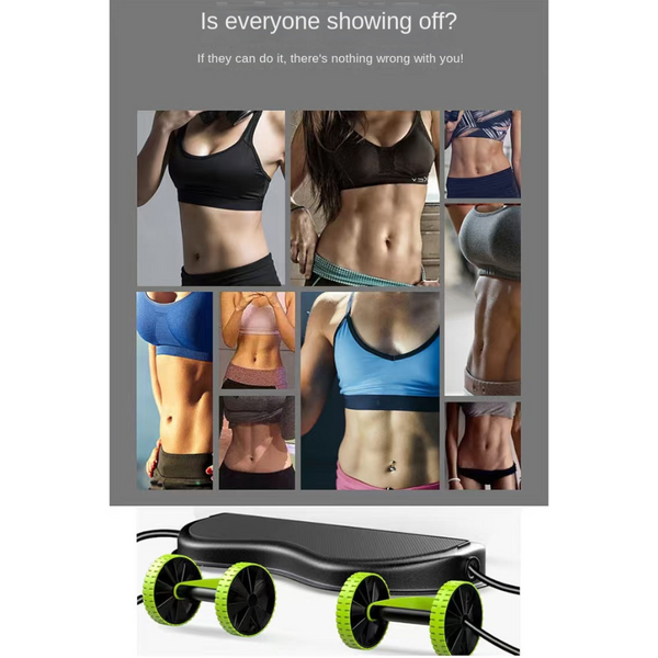 Cross Border Multi Functional Abdominal Trainer Wheel Twist Plate Roller Premium Rotating With Pull Rope Abdominal Machines
