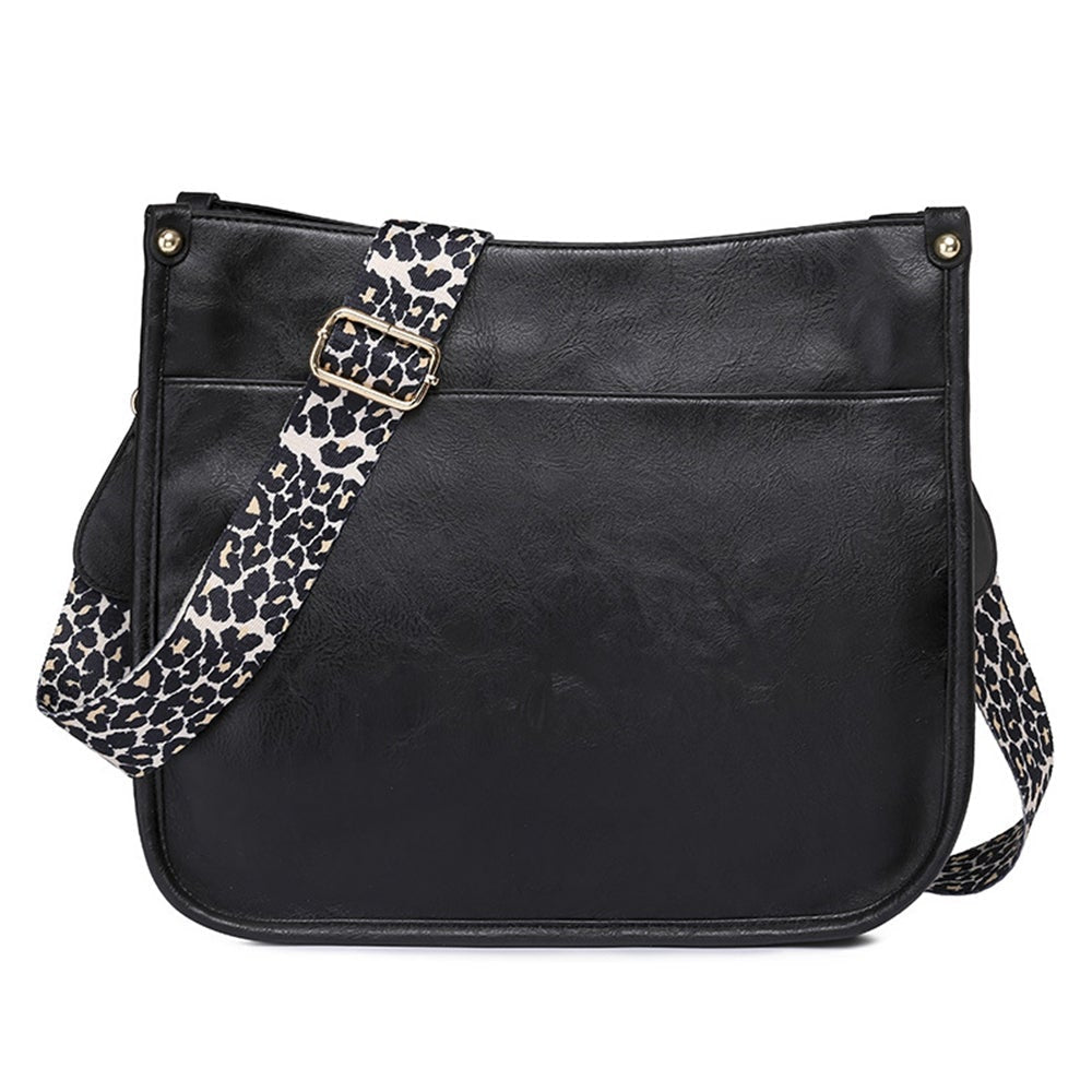 Crossbody Bags For Women Pu Leather Shoulder Bucket With Leopard Strap Women's Bags & Handbags