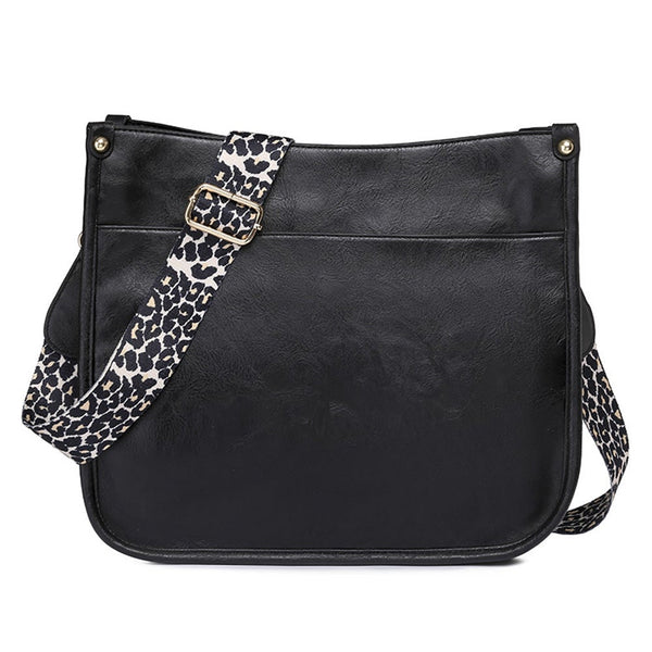 Crossbody Bags For Women Pu Leather Shoulder Bucket With Leopard Strap Women's Bags & Handbags