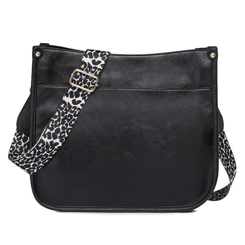Crossbody Bags For Women Pu Leather Shoulder Bucket With Leopard Strap Women's Bags & Handbags