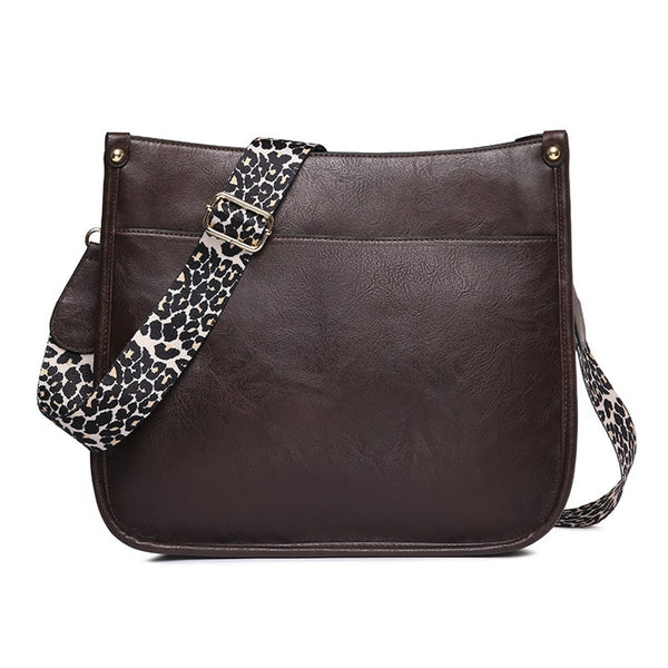 Crossbody Bags For Women Pu Leather Shoulder Bucket With Leopard Strap Women's Bags & Handbags