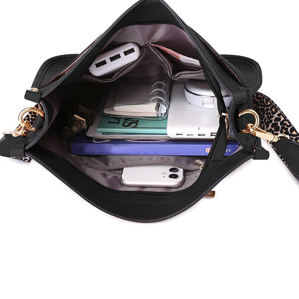 Crossbody Bags For Women Pu Leather Shoulder Bucket With Leopard Strap Women's Bags & Handbags