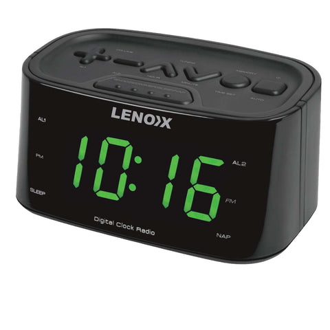Lenoxx Smartphone Charging Dual Alarm Clock Radio Alarm Clocks & Clock Radios