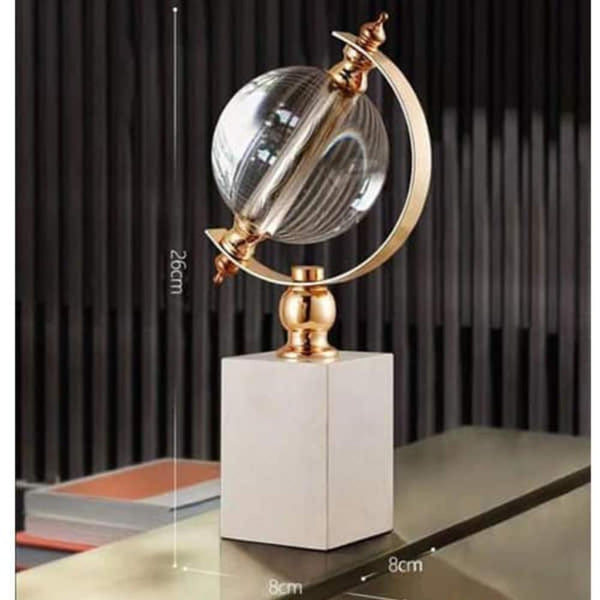 26Cm Creative Glass Globe Tabletop Decor For Garden Sculptures Figurines Sculptures & Figurines