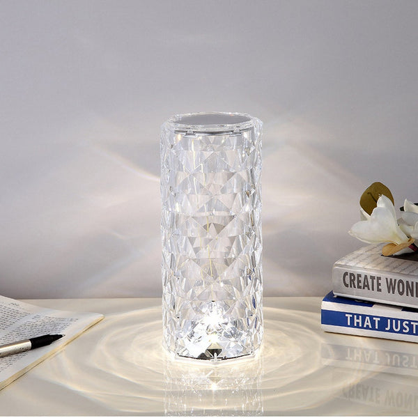 Crystal Table Lamp Rose Diamond Touch With Usb Color Led Light Lamps