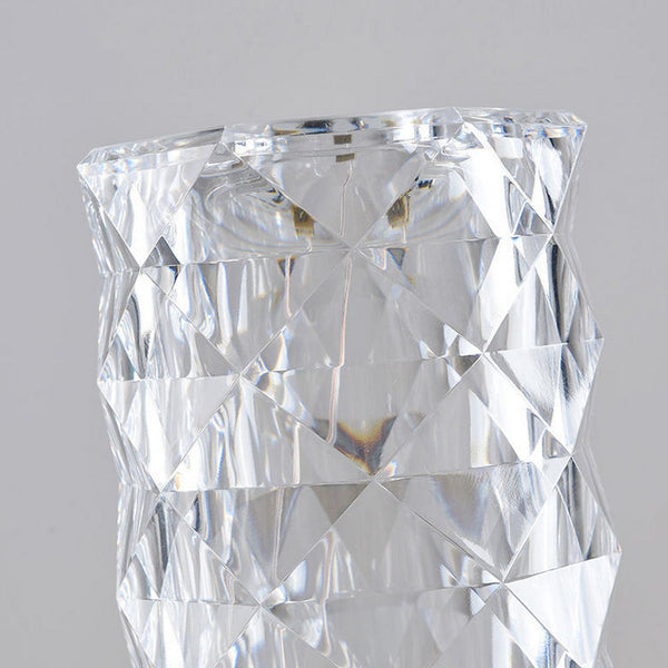 Crystal Table Lamp Rose Diamond Touch With Usb Color Led Light