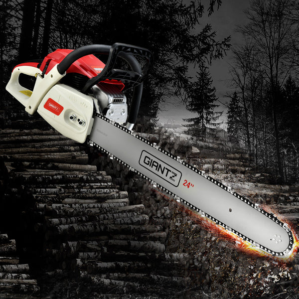 Giantz 88Cc Commercial Petrol Chainsaw E Start 24 Bar Pruning Saw Chainsaws