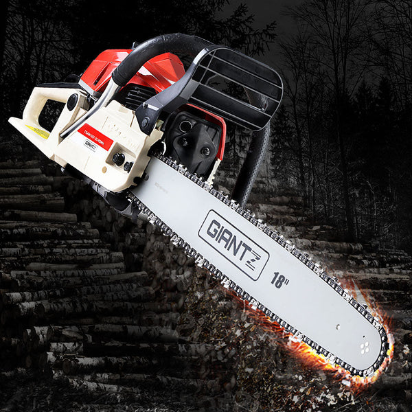 Giantz Petrol Chainsaw Commercial E Start 18'' Chainsaws
