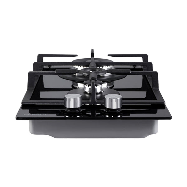 Devanti Gas Cooktop 30Cm Stove Cooker 2 Burner Top Konbs Ng Lpg Black Cooktops