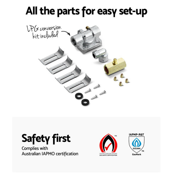 Devanti Gas Cooktop 90Cm Kitchen Stove Cooker 5 Burner Stainless Steel Ng/Lpg Silver Cooktops