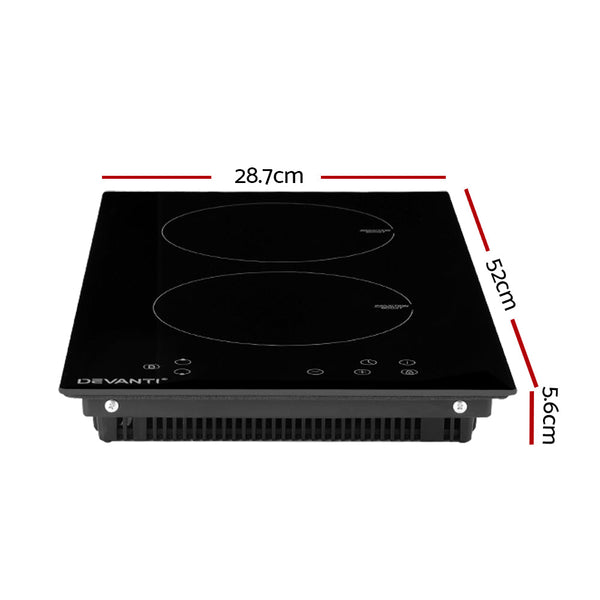 Devanti Giantz Induction Cooktop 30Cm Electric Stove Ceramic Top Kitchen Cooker Cooktops