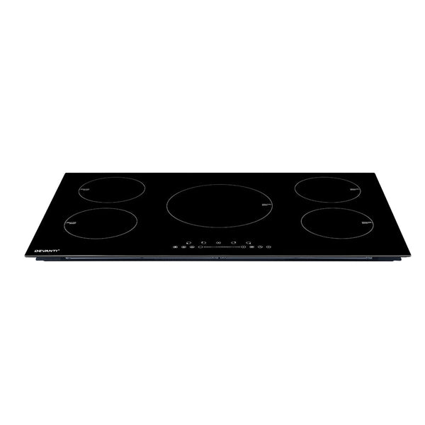 Devanti Induction Cooktop 90Cm Electric Cooker Ceramic 5 Zones Stove Hot Plate Cooktops