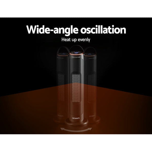 Devanti Ceramic Tower Heat Er Electric Portable Oscillating Remote Control 2000W Tv Stands & Entertainment Units