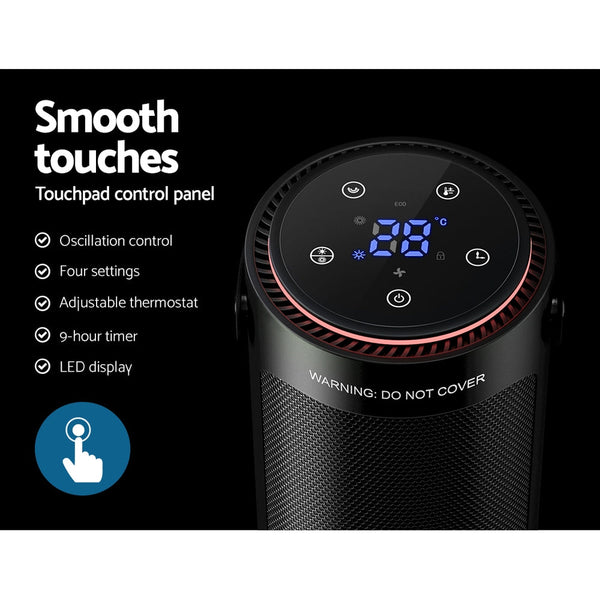 Devanti Ceramic Tower Heat Er Electric Portable Oscillating Remote Control 2000W Tv Stands & Entertainment Units