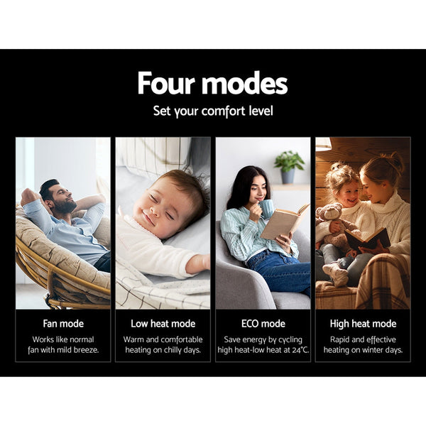 Devanti Ceramic Tower Heat Er Electric Portable Oscillating Remote Control 2000W Tv Stands & Entertainment Units